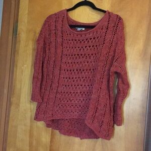 Rust American Eagle crocheted sweater